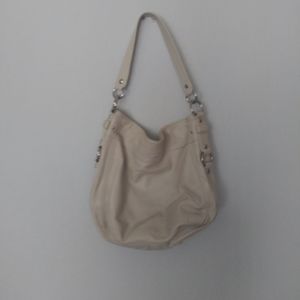 Oyster White Coach Handbag